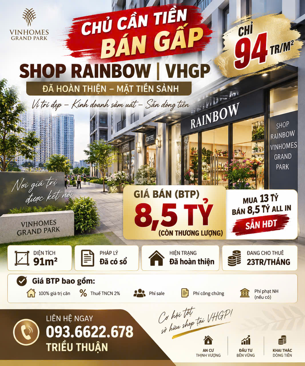 BÁN GẤP – SHOP RAINBOW | VHGP - ĐÃ HOÀN THIỆN
